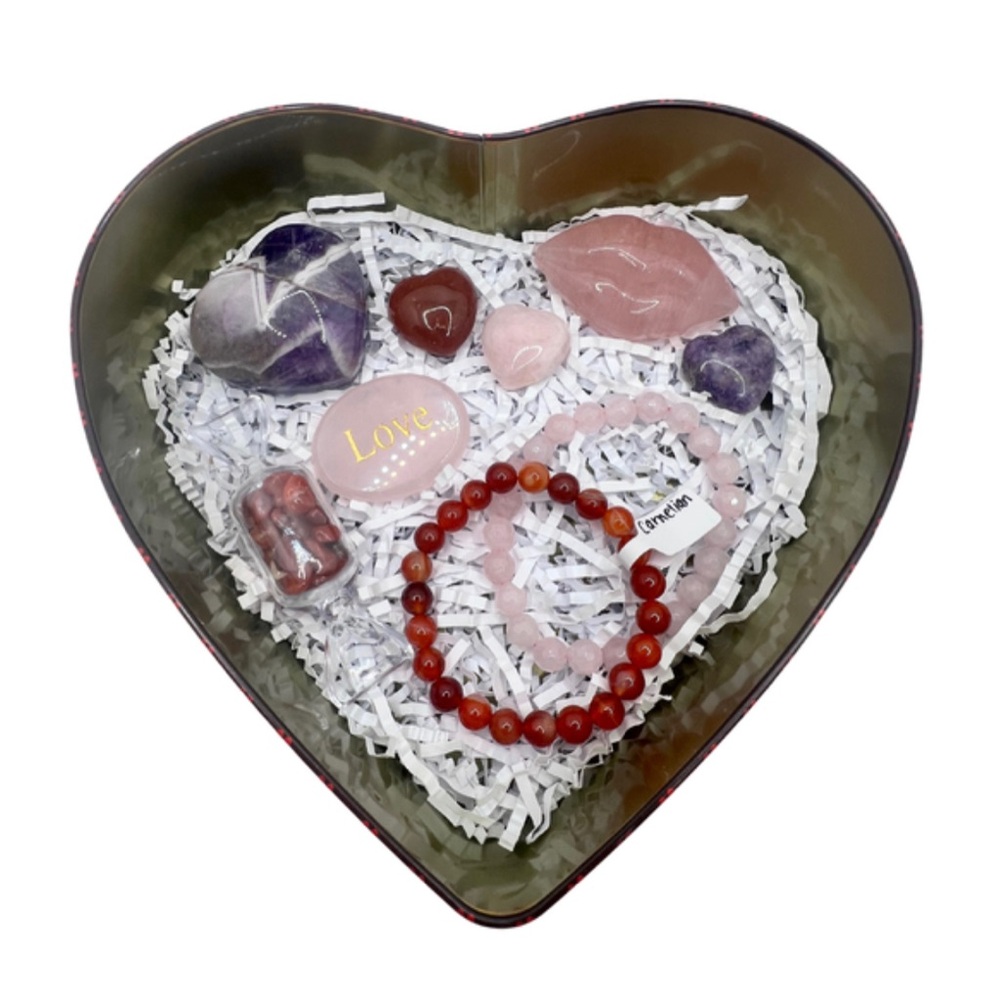 Rose Quartz, Amethyst & Carnelian Crystal Gift Set 💜♥️🩷